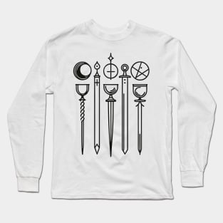 Mystic Tarot Symbols Art Long Sleeve T-Shirt